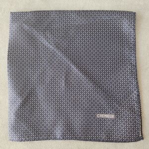 Cremieux pocket square graphite 100% silk foulard micro print formal new $35
